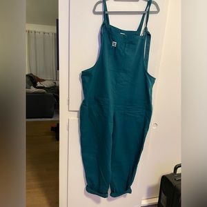 Dark Teal/blue green cotton dungarees Lucy & Yak